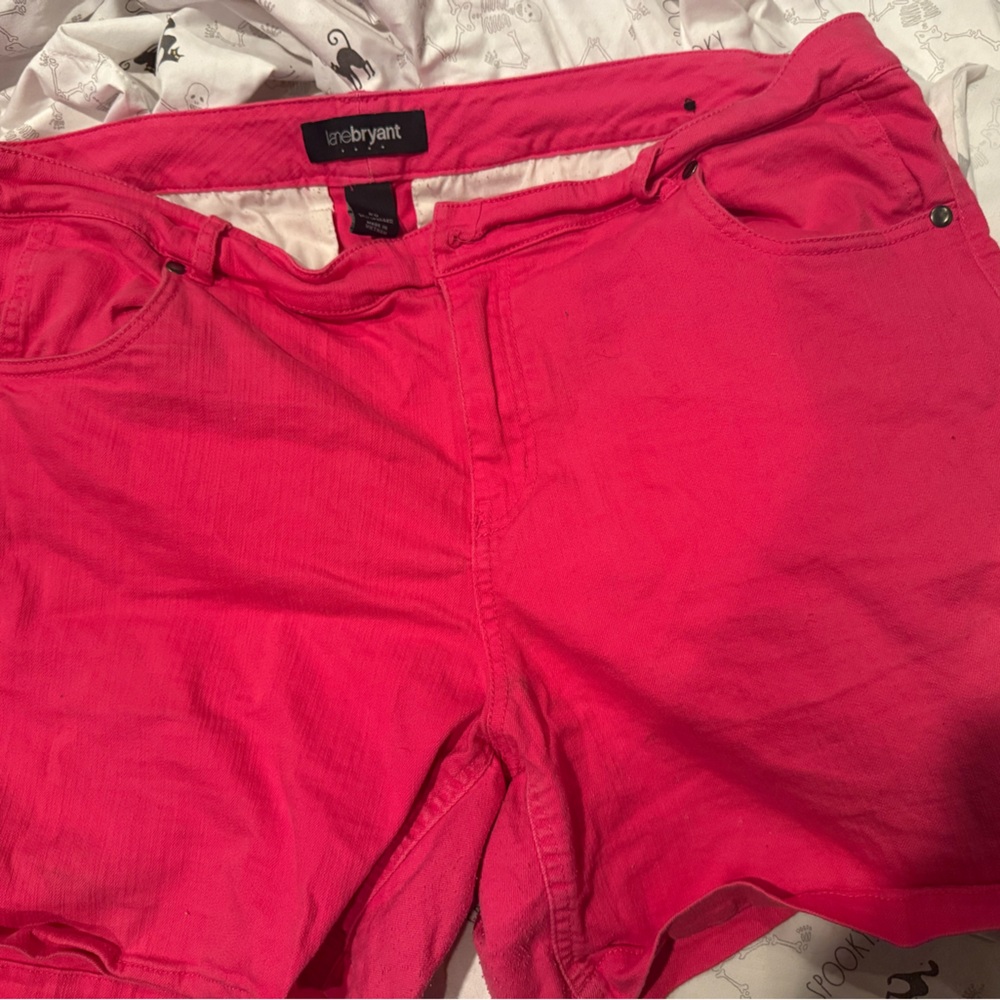 Lane Bryant Hot Pink Denim Shorts